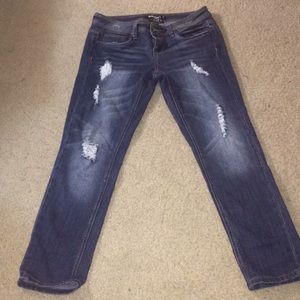 Distressed jeans